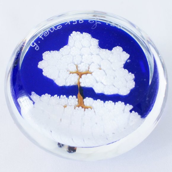 Murano Paperweight Winter Tree - Picture 2 of 3
